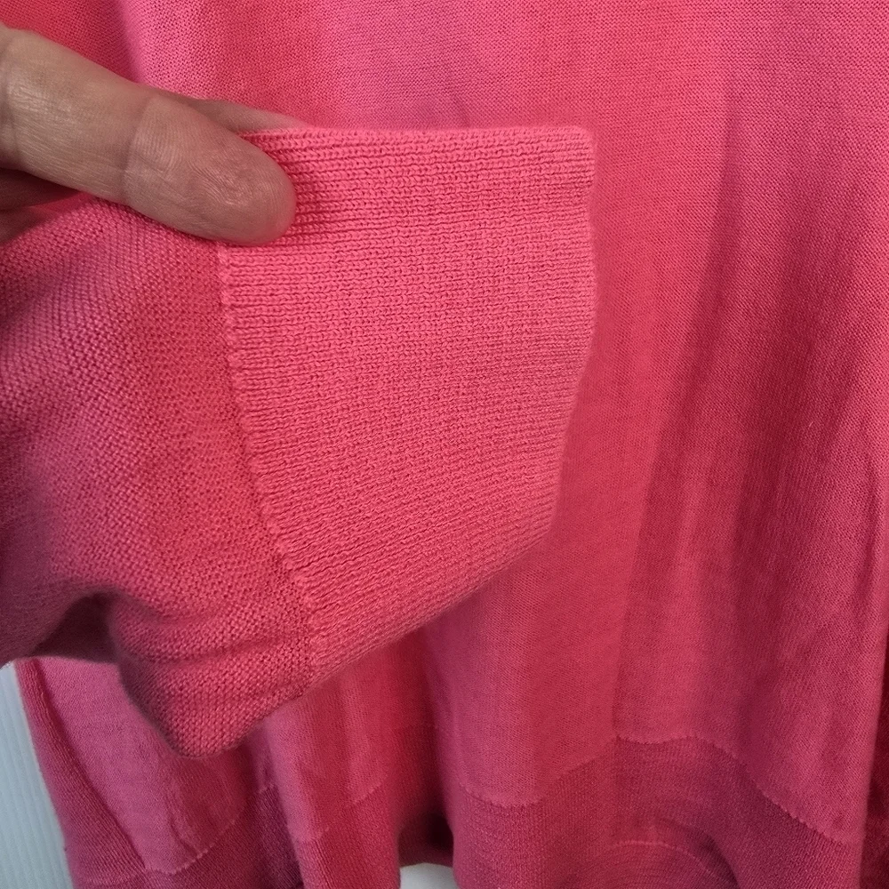 Vineyard Vines Sweater Womens Long Sleeve Scoop Neck Cotton Hot Pink Size L